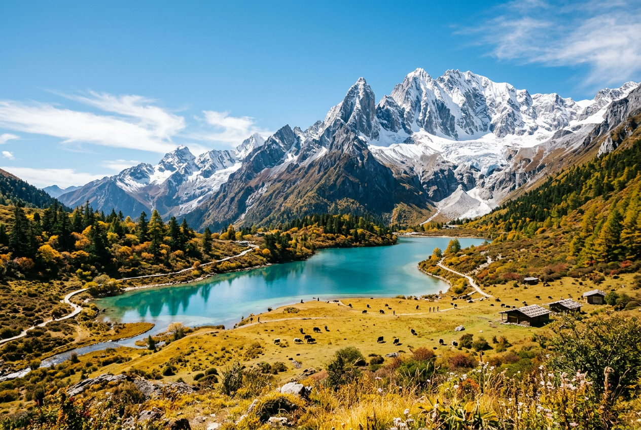 丽江玉龙雪山实景